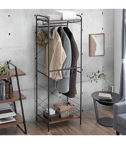 Amazon｜山善(YAMAZEN) ハンガーラック (スリム) 頑丈 幅50.5×奥行50.5